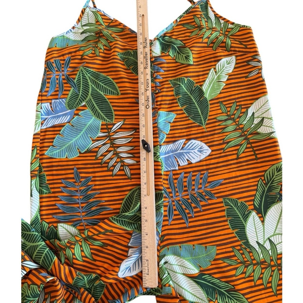 Cotton On Womens‎ Jumpsuit Wide Leg Tropical Jungle Boho Island Vacation Sz L - Picture 4 of 11